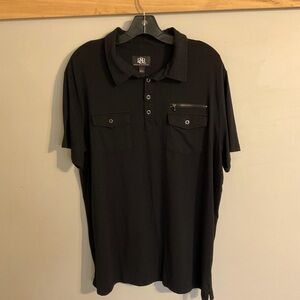Rock & Republic athletic fit black polo